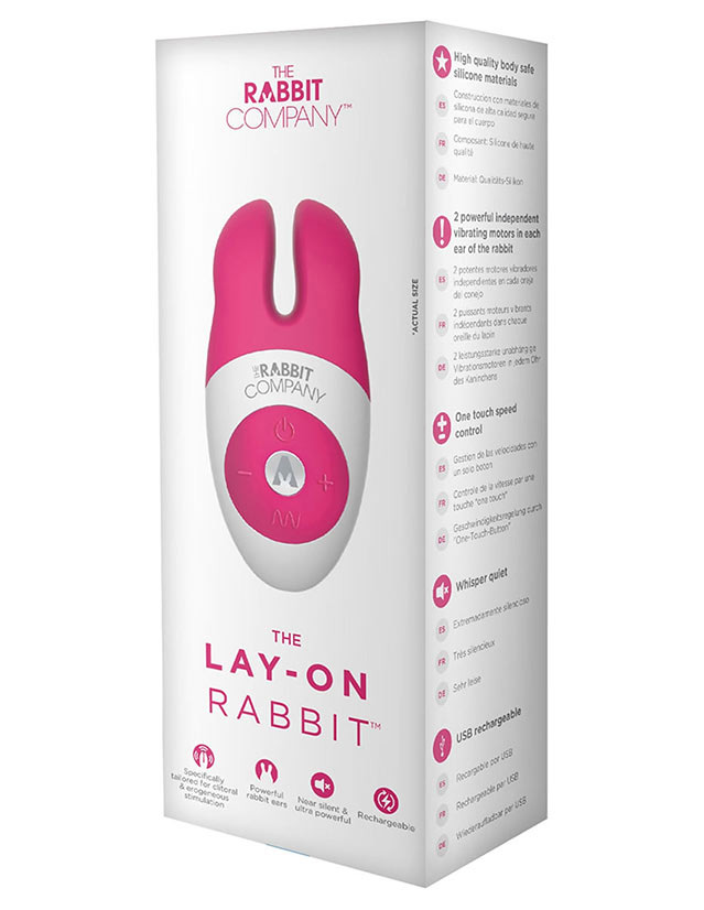 The lay-on rabbit Rechargeable clitoral massager