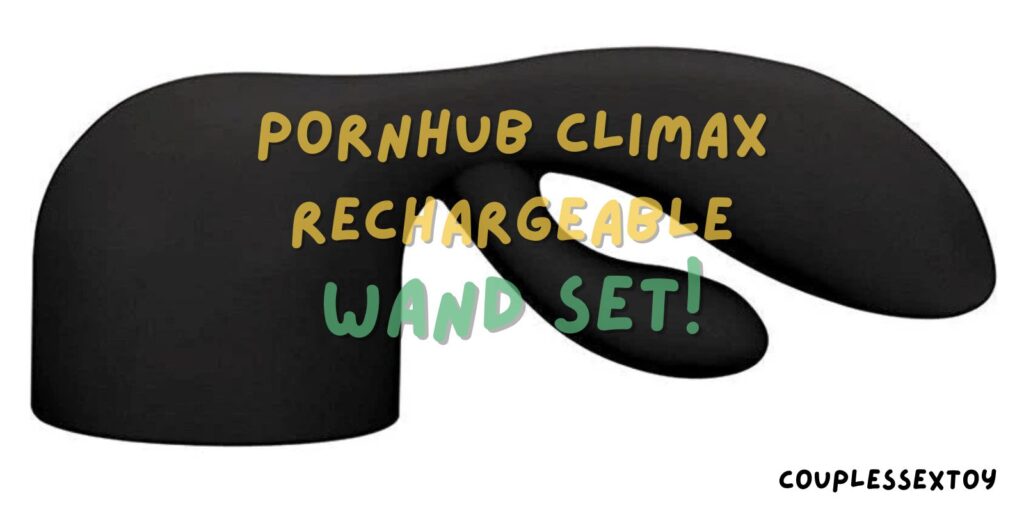 Pornhub Climax Rechargeable body wand with three interchangeable sleeves