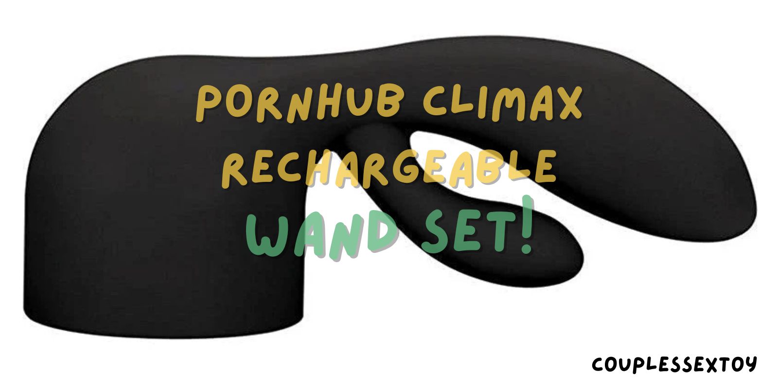 Pornhub Climax Rechargeable body wand with three interchangeable sleeves