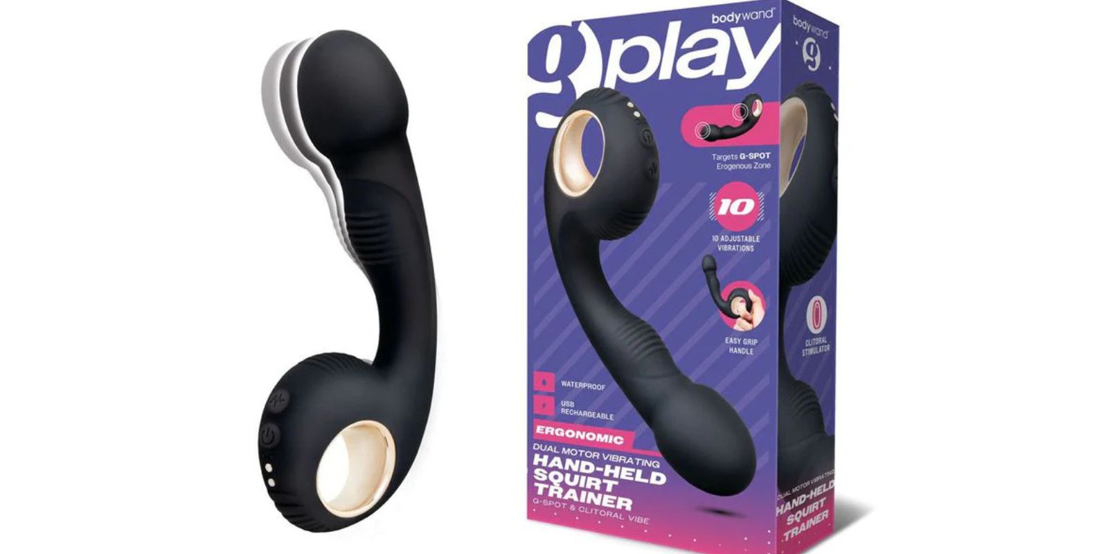 Pornhub Climax Rechargeable body wand with anal beads, rabbit vibrator, and textured cap sleeves.