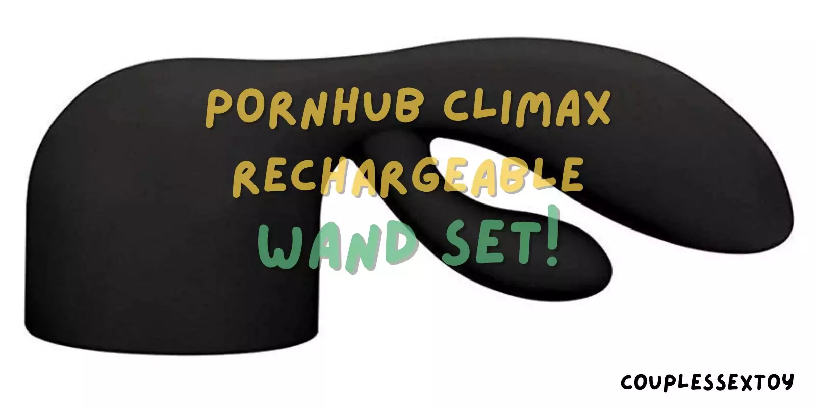Pornhub Climax Rechargeable body wand with three interchangeable sleeves